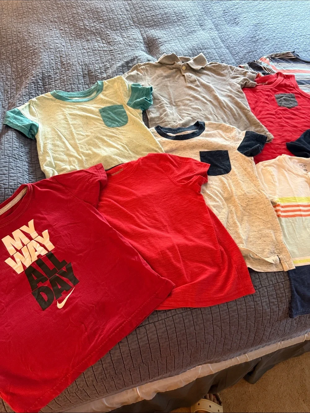 9 Boys Tshirts + 1 Sleeveless. Size 5T-XS